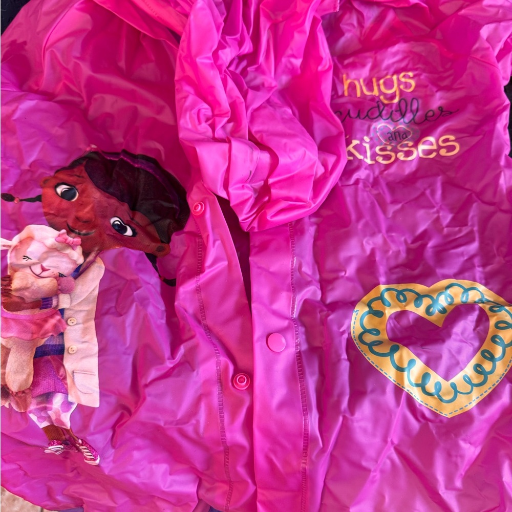 Pink Kids Raincoat with Doc McStuffins